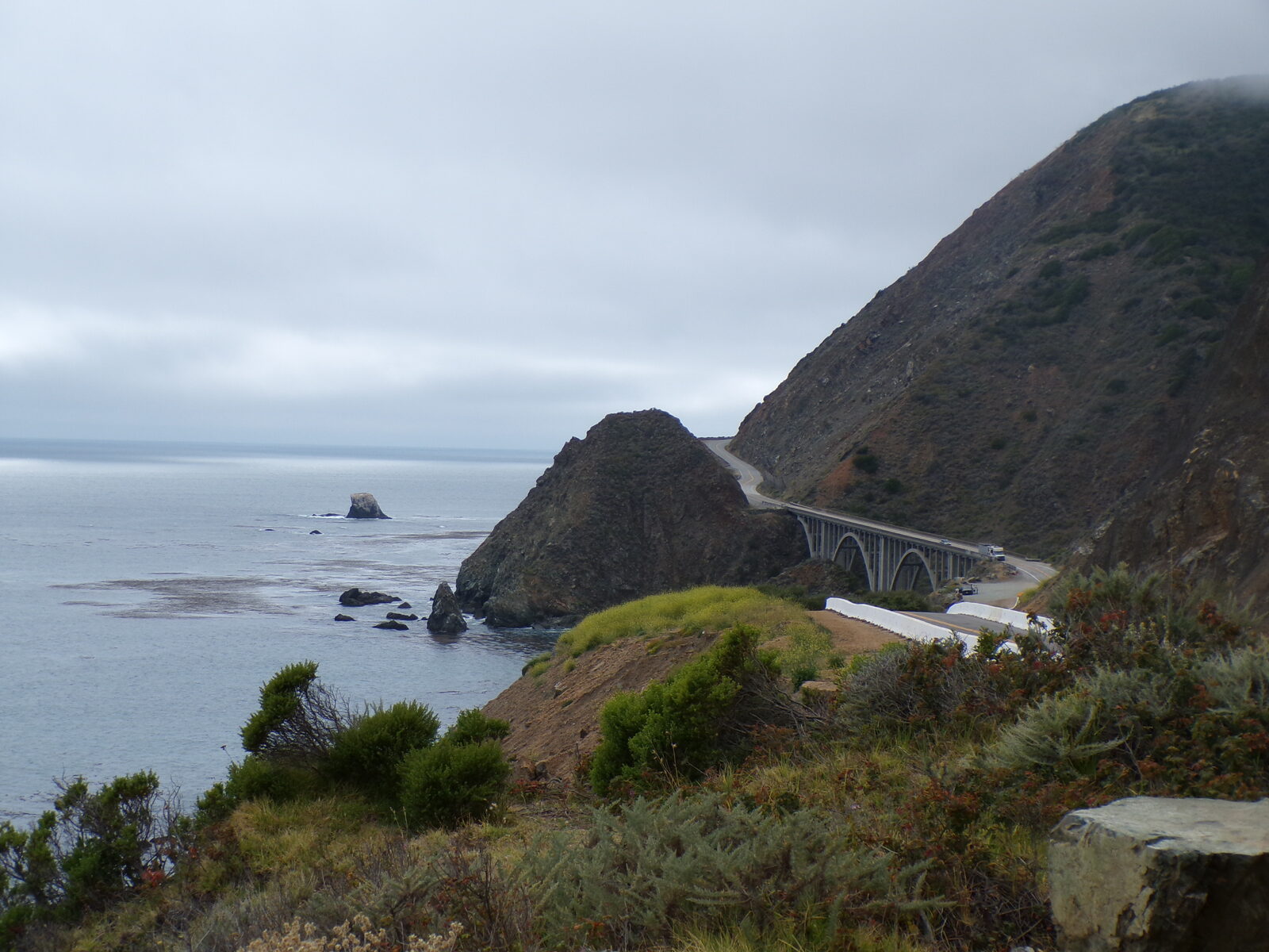 Bixby-style coastal bridge along Highway 1, California