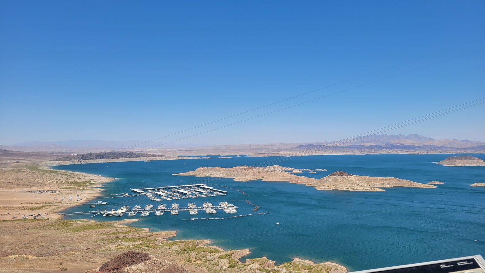Marina and desert shoreline at Lake Mead National Recreation Area